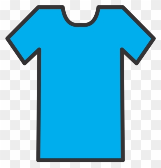 T Shirt Outline - Blue Shirt Outline Clipart