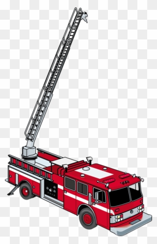 Fire Ladder Clip Art - Cartoon Fire Truck Ladder - Png Download