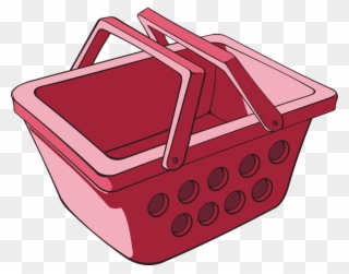 Basket Wicker Shopping Cart Plastic Container - Basket Clipart