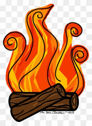 Campfire Clipart Fireplace Fire - Fire In Fireplace Clip Art - Png Download