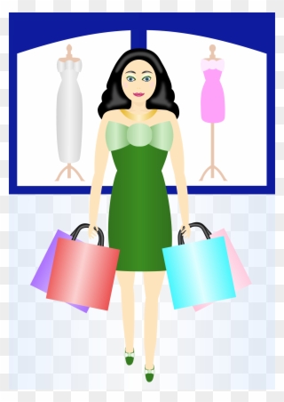 Clipart Info - Woman For Shopping Clipart - Png Download