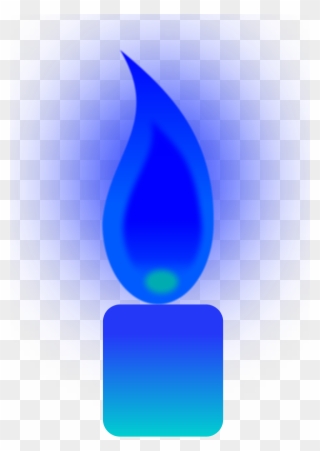 Blue Candle Vector Clipart Clip Art - Glowing Candle Animated Transparent - Png Download