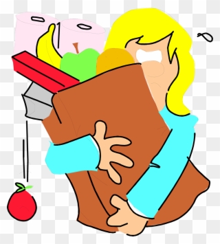 Clipart Woman Grocery Shopping - Grocery Clipart Transparent Background - Png Download