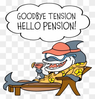 Relax Clipart Woman Retirement - Goodbye Tension Hello Pension Retirement Postcards - Png Download