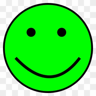 Free Vector Happy Smiling Face Clip Art - Happy Face Emoji Green - Png Download