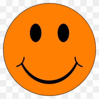 Happy Orange Face Clip Art At Clker - Orange Smiley Face Clip Art - Png Download