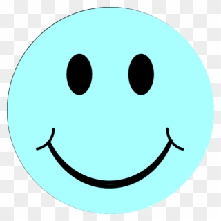 Blue Smiley Face Clip Art N17 - Smiley Face Blue Background - Png Download