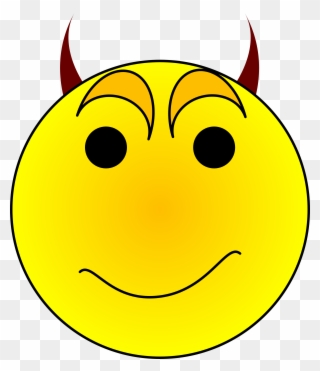 Devil Clipart Smiley Face - Devil Smiley Face Clip Art - Png Download