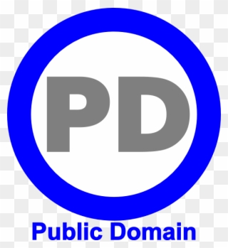 Free Vector Public Domain Icon Blue Clip Art - Public Domain - Png Download