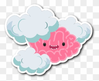 Brain Fog Monster Sticker - Clouding Of Consciousness Clipart