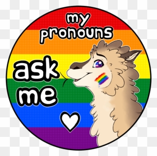 Fill Out A Pronoun Alpaca Pin Merch Form - Mashup Clipart