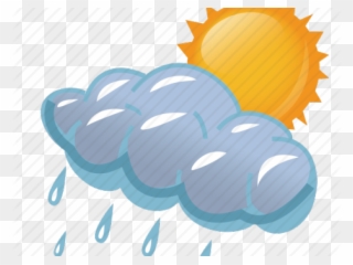Storm Clipart Cloudyday - Sunny And Rainy Weather - Png Download