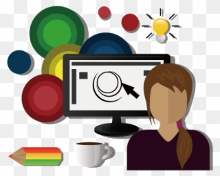 Flat Design Computer Clip Art - Png Download