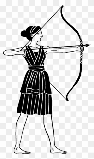 Archery Vector Artemis - Artemis Drawing Clipart