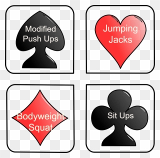 Full Body Beginner - Cards Diamond Heart Spade Clipart