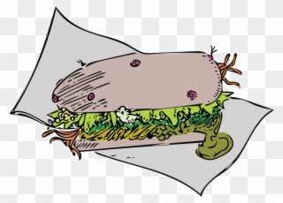 Daily Tar Hell - Gross Sandwich Cartoon Clipart