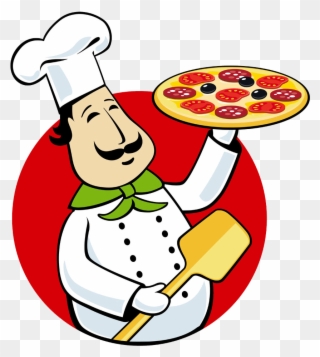Delivery Italian Cuisine Chef Take - Pizza Chef Clipart Png Transparent Png