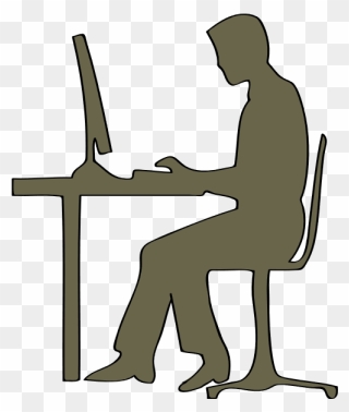 Office Desk Silhouette Png Clipart