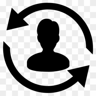 There Is Two Arrows That Are Circular In Shape Each - Customer Lifecycle Icon Clipart