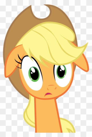 Cartoon Shocked Face Group Applejack And Rainbowdash - My Little Pony Applejack Face Clipart