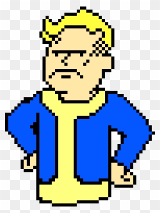 Image Royalty Free Library Fallout Png For - Pixel Art Vault Boy Clipart