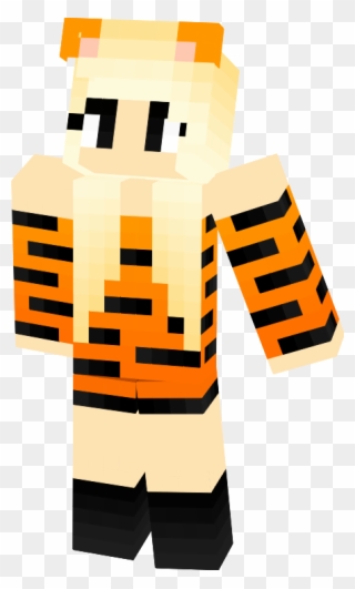 This Is A Cute Minecraft Skin Tiger Skin, Tiger Tiger, - Cute Halloween Minecraft Skin Clipart