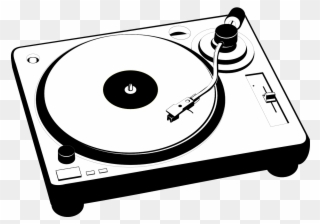 Turntables Black And White Clipart