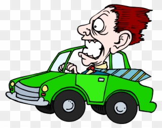 Scary Clipart Driver - Driving - Png Download