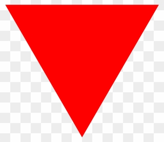 Clipart Shapes Triangle - Red Arrow Down - Png Download