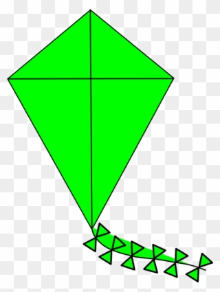 Triangle Clipart Kite - Green Kite - Png Download