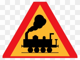 Railroad Tracks Clipart Train Signal - Sign For Train Warning - Png Download