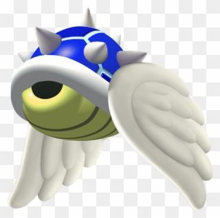 Flying Blue Spiny Shell - Koopa Mario Bros Clipart