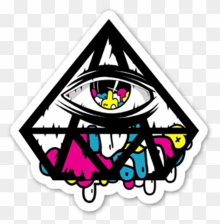 Triangle Clipart Trippy - Diamond Eye Sticker - Png Download