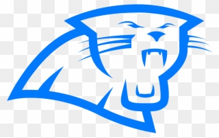 Clipart Free Carolina Panthers Filled Free Download - Carolina Panther Symbol Outline - Png Download