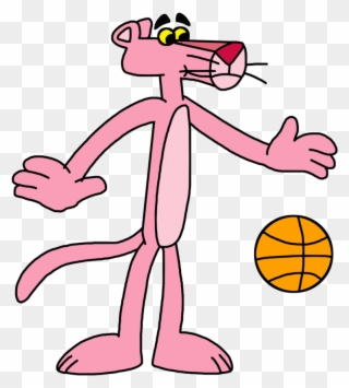 Panther Clipart Panther Basketball - Pink Panther Playing Basketball - Png Download