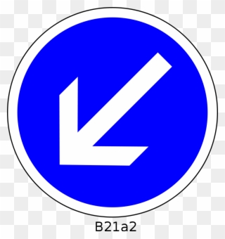 Free B21a2 - Keep Left Sign Clipart