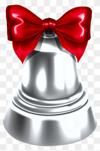 Christmas Silver Bell Png Clipart Image - Clipart Christmas Silver Bell Transparent Png