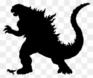 T Rex Clip Art - Godzilla Silhouette Png Transparent Png