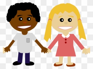 Culture Clipart Person Different - Friends Holding Hands Cartoon - Png Download