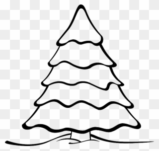 Free Vector Graphic - Christmas Tree Black And White Clipart - Png Download