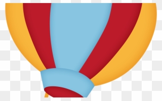 Sky With Sun And Hot Air Balloons Vector Black And - Library Clipart
