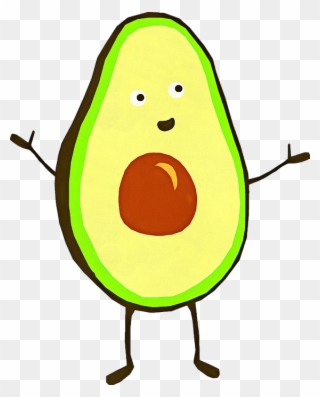 Bleed Area May Not Be Visible - Drawing Of An Avocado Clipart