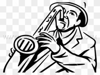Saxophone Clipart Man - Illustration - Png Download