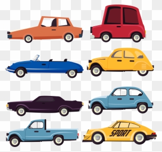 Car Flat Design Icon - Desenhos De Coleção De Carros Clipart