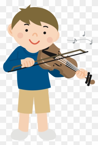 Violinist Clipart Music Violin - Cartoon Playing Violin Png Transparent Png