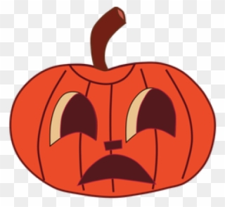 Halloween Clipart Clipart Painted Pumpkin - Sad Jack O Lantern - Png Download
