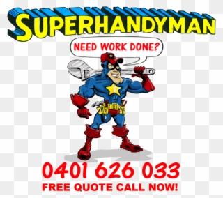 Handyman Clipart Roof Work - Superhero Handyman - Png Download