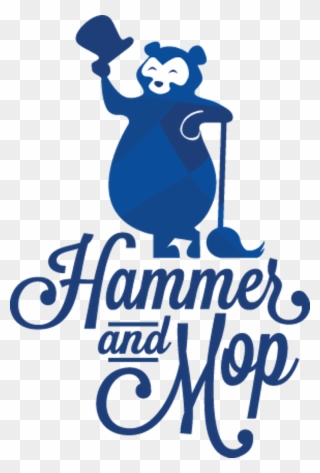 Hammer And Mop - Cute Happy Camper Pillow Case Clipart