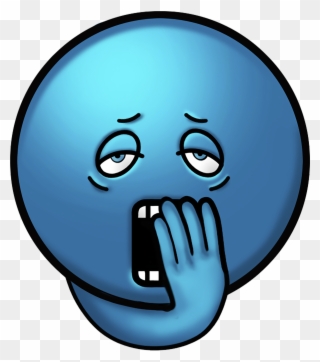 You Know That 3pm Time To Nap Feeling Well, People - Blue Emoji Faces Tired Clipart