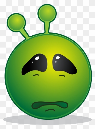 Smiley Green Alien Sad - Alien Smiley Animated Gifs Clipart